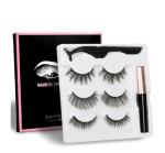 Silk Magnetic Eyeliner False Lashes , 20mm No Glue False Eyelashes