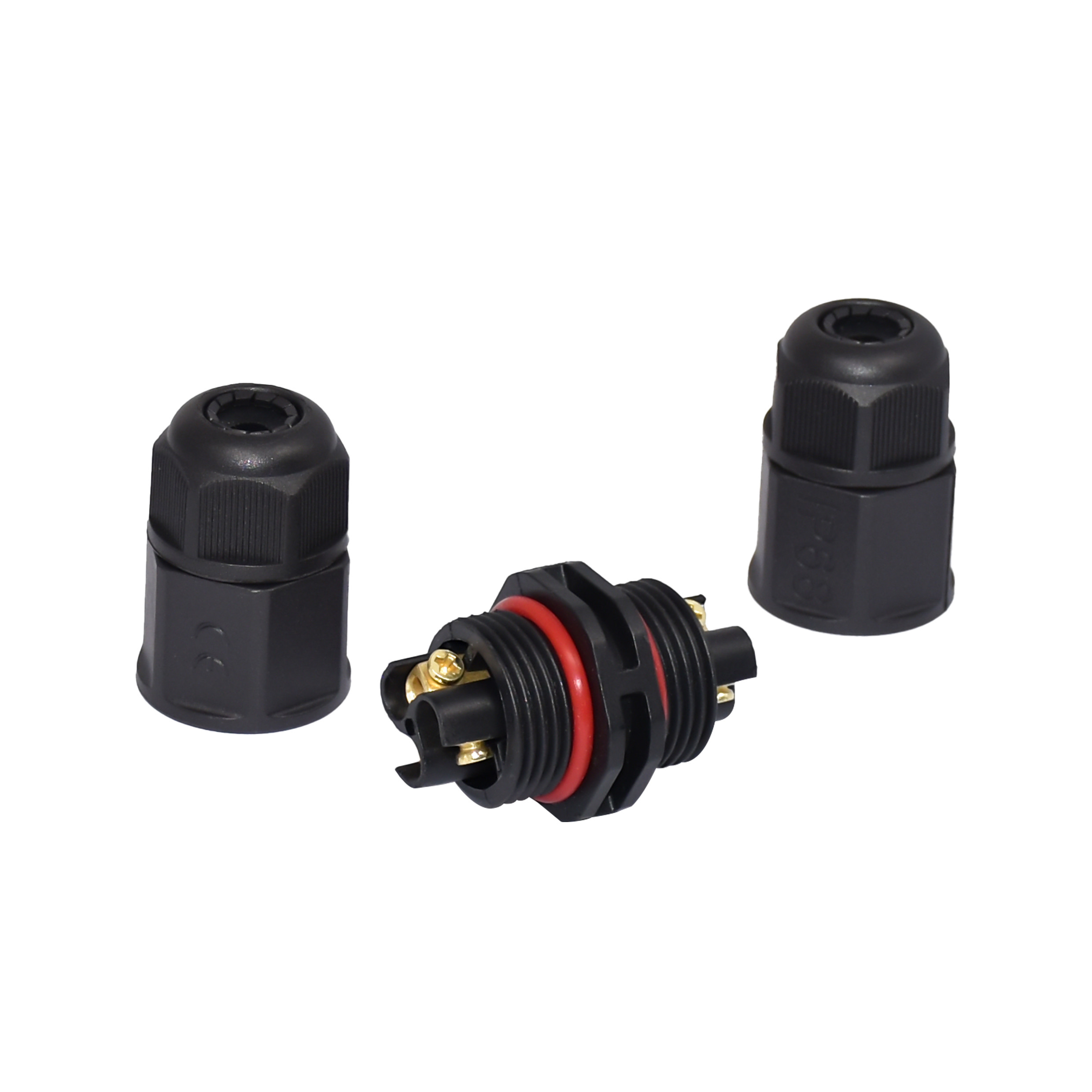 M20 Assembly Screwed Straight Waterproof Connector Lighting Project 3 Ways 20A