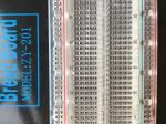 Red / Blue Contacts Transparent Breadboard Black Aluminum Backing Plate