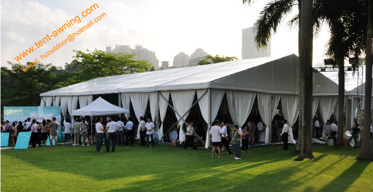 Temporary Rental Guangzhou Wedding Tent for 500 People Aluminum Fireproof Marquees