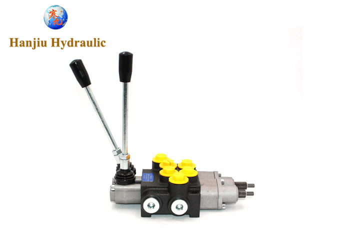 2 Spool Hydraulic Valve 40L/Min With Remote Cable Control For Truck Mounted Cranes