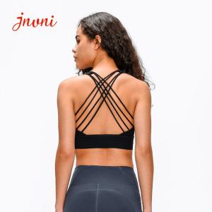 China Lulu Yoga Cross Back Yoga Sports Bras High Impact Naked Feeling Women Gym Bra wholesale