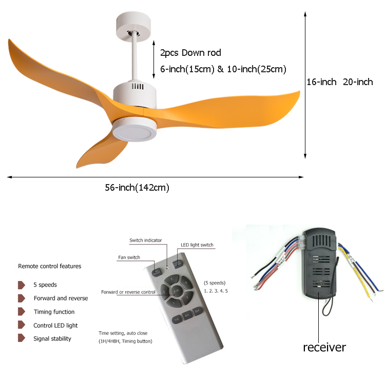 1stshine's Macaron Style Ceiling Fan The Perfect Combination of Style and Function