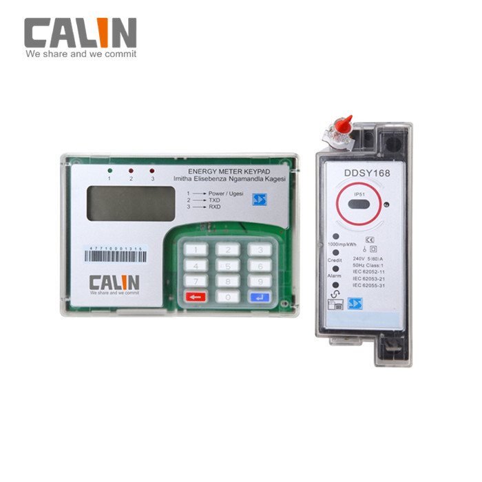 35mm Din Rail Keypad Prepaid Electric Meter With RF Communication Remotely Monitoring