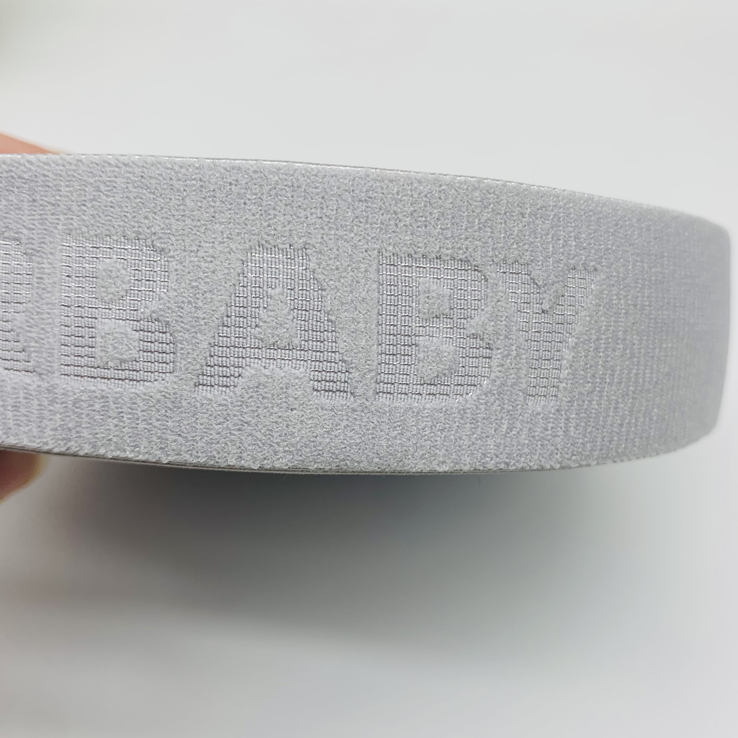 Wholesale High Quality Brand Logo Polyester Nylon Webbing Custom Jacquard ribbon tape Elastic Band webbing