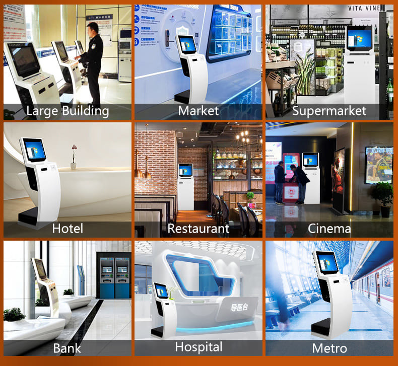 Self Service Queue And Call Terminal Hotel Directional Scan Machine Self Service Terminal