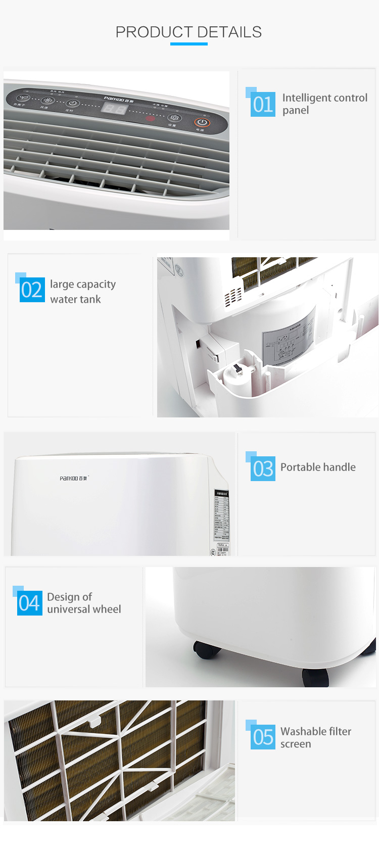 High Quality Popular New Style Greenhouse House Restoration Plastic 220v Home Dehumidifier