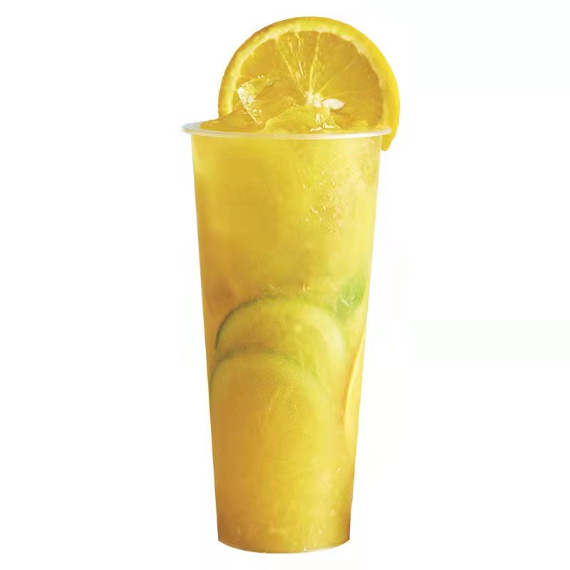 Custom Logo Disposable Milk Tea Plastic Cups 18oz 22oz 24oz Transparent