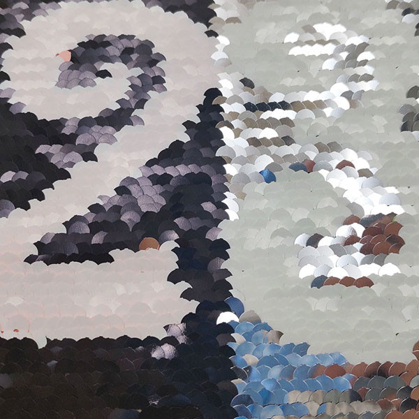 23 Number Reverse Sequin Patch Washable Round Shape Any Color Available