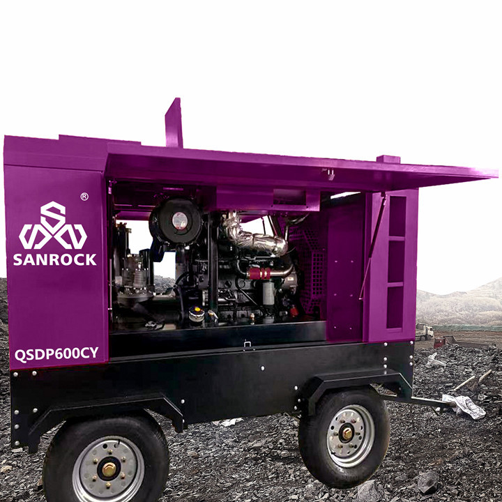 Mining Diesel Rotary Screw Air Compressor Machine High Pressure Portable