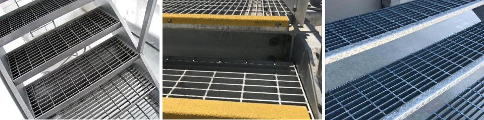 Carbon Steel Galvanized Steel Stair Treads with Stainless Steel and Aluminum Options for Outdoor Use