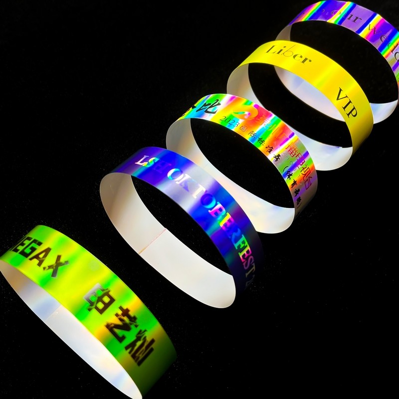 Make Your Party Unforgettable with Glitter Party Wristbands Customizable Bracelet Factory Laser Event Paper Wristband