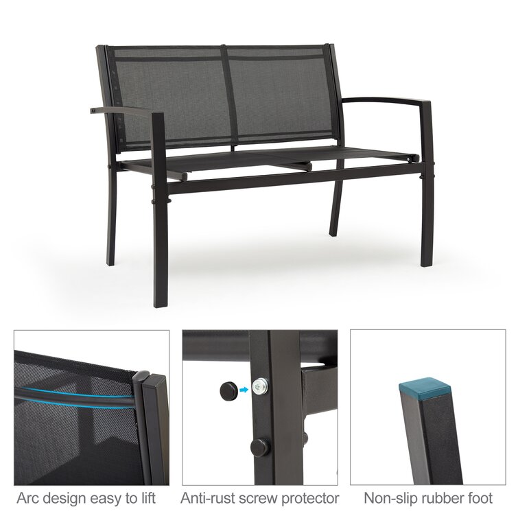 Balcony or Patio Lounge Set Metal Frame Garden Set for Outdoor 4 Seating Relaxation