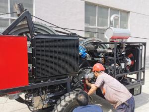 China 97kw 2x40kN Hydraulic Overhead Cable Tensioner With Air Brake System wholesale
