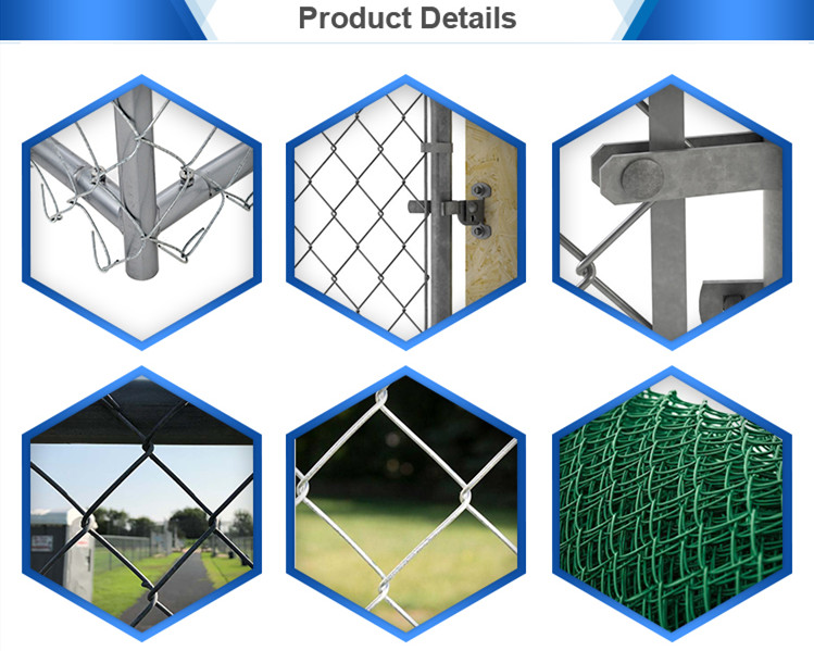 Customized Hexagonal Diamond Pvc Coated Cyclone Iron Wire Mesh Metal Netting Panel Galvanized Industry Chain Link Fence