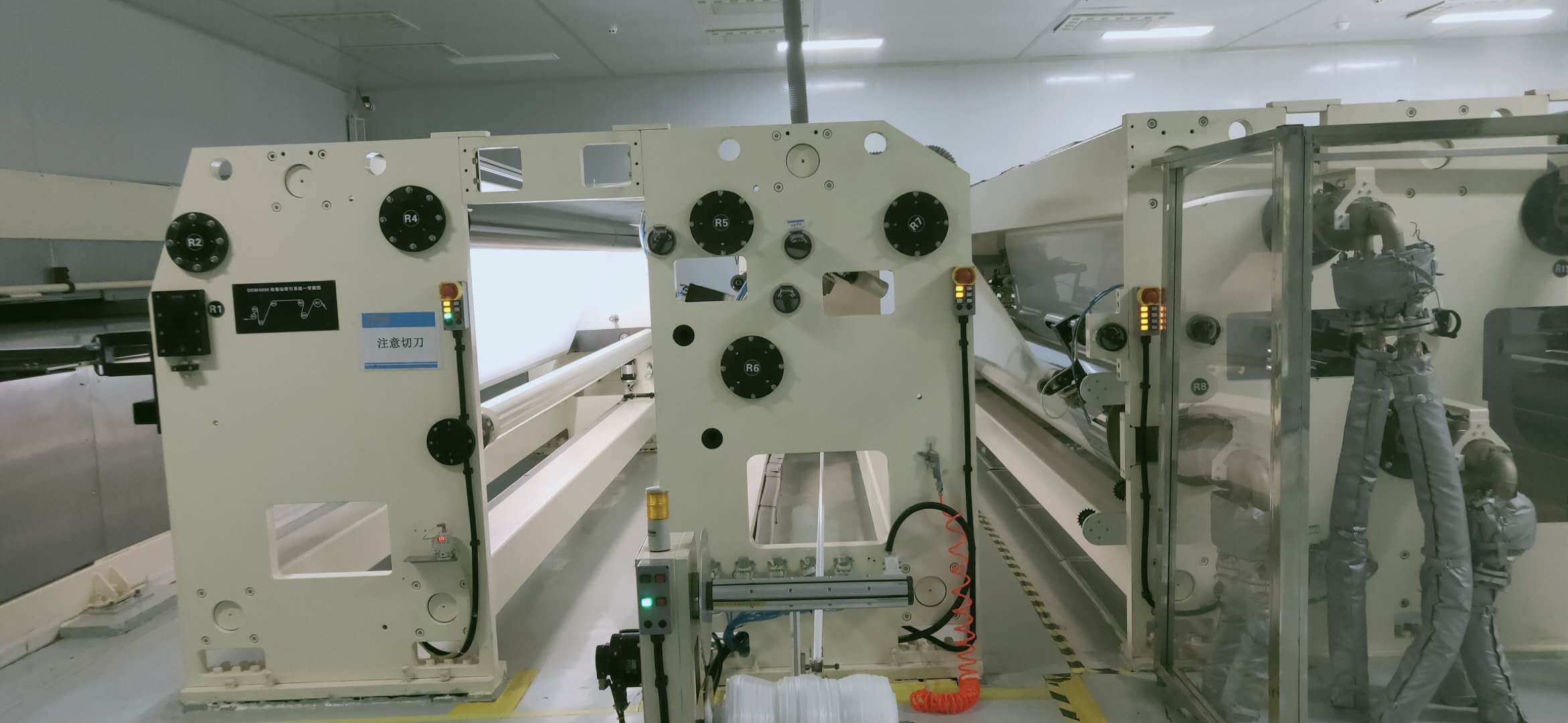 50 Micron Plastic Film Rewinder , PE Film Rewinding Machine