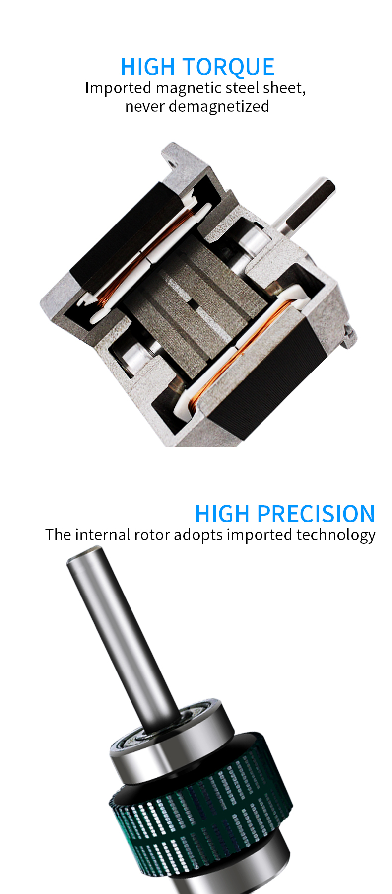 Large Stock Nema 17 42mm Hybrid Stepper Motor 1.68A 38N.cm 4-wire for Large 3D Printer
