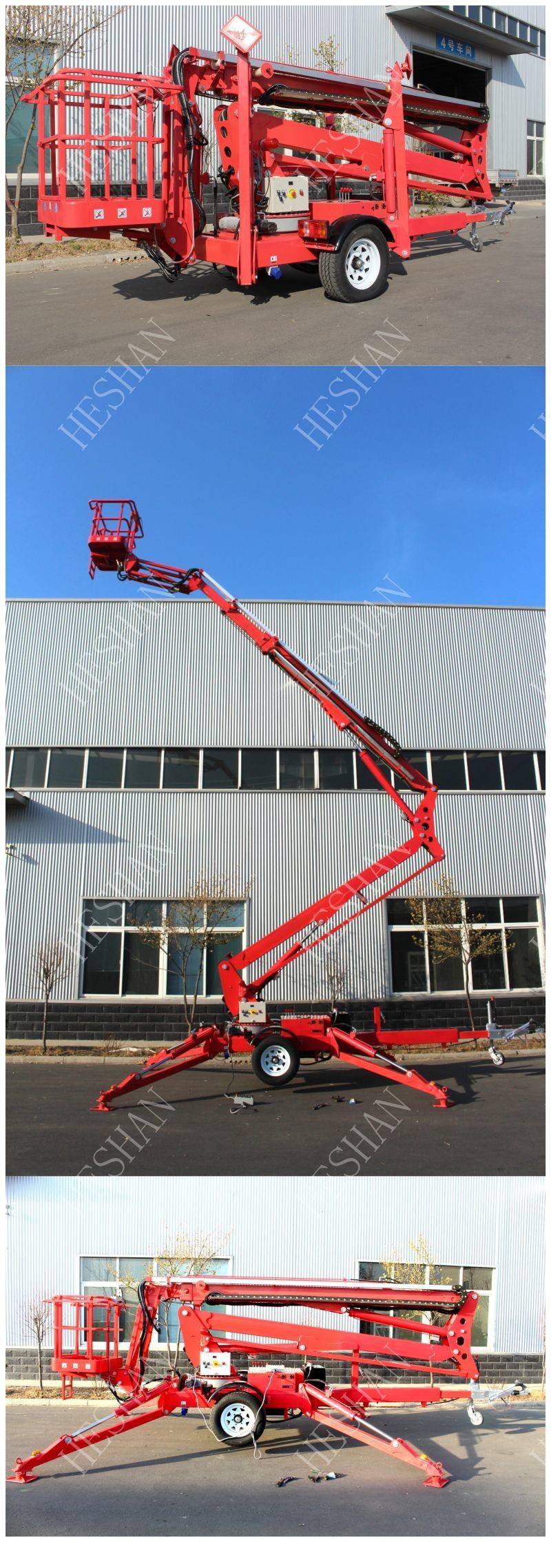 Aerial Working Engine Towable Telescopic Electric Boom Lift