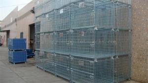 China Forklift Operation Collapsible Wire Containers Stacked Height Under 4 Meter wholesale