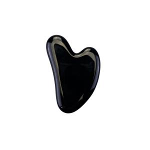 China 85*55mm Black Obsidian Gua Sha Board Jade Facial Gua Sha Massage Tools wholesale
