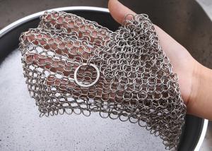 China Ss316 Welded Chain Mail Scrubber Kitchen Tools Cleaner wholesale