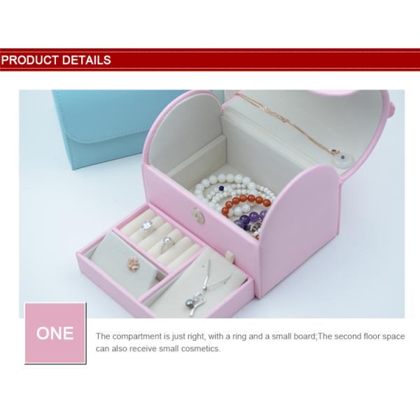 Multi Color Leather Jewelry Box Portable Lightweight For Chiristmas Gift
