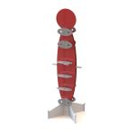 2 Sides 6 Shelves Water Taps Flooring Display Stand