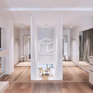 China MDF Clothes Display Stand garment Store Furniture Installation Service wholesale