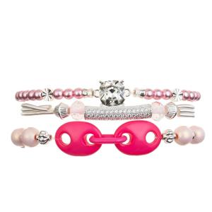 China Square Zircon Crystal Stretchy Beads Handmade Bracelet For Women Party Game on sale