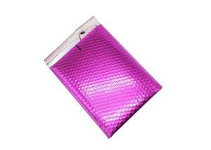 China ISO14001 Pantone Pink Metallic Bubble Mailers For Protective Shipping wholesale