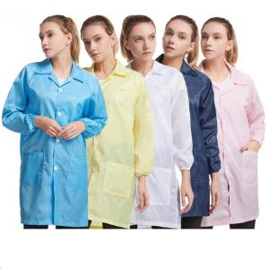 China 165*80 ESD Anti Static Garments Clean Room Smock Overcoat 100D*100D wholesale