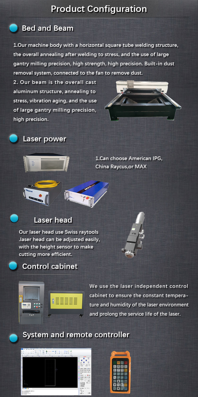 Professional CNC Fiber Laser Cutter Metal Applicable Material Long Service Life