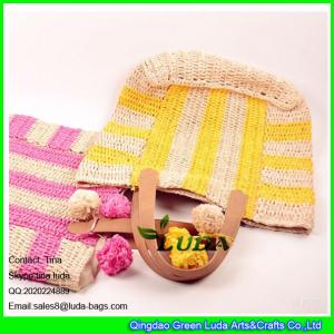 China colorful summer raffia crochet handbags wholesale