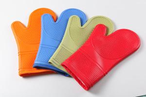 China silicone oven mitts/ oven glove OEM offer material:cotton+silicone wholesale