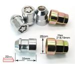 Universal Alloy Locking Wheel Nuts Stable Performance For Hyundai / Ford / KIA