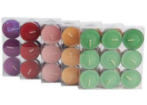 China 12g 24g 4hrs 8 Hours Coloured Tealight Candles Paraffin Wax Mini For Wedding wholesale