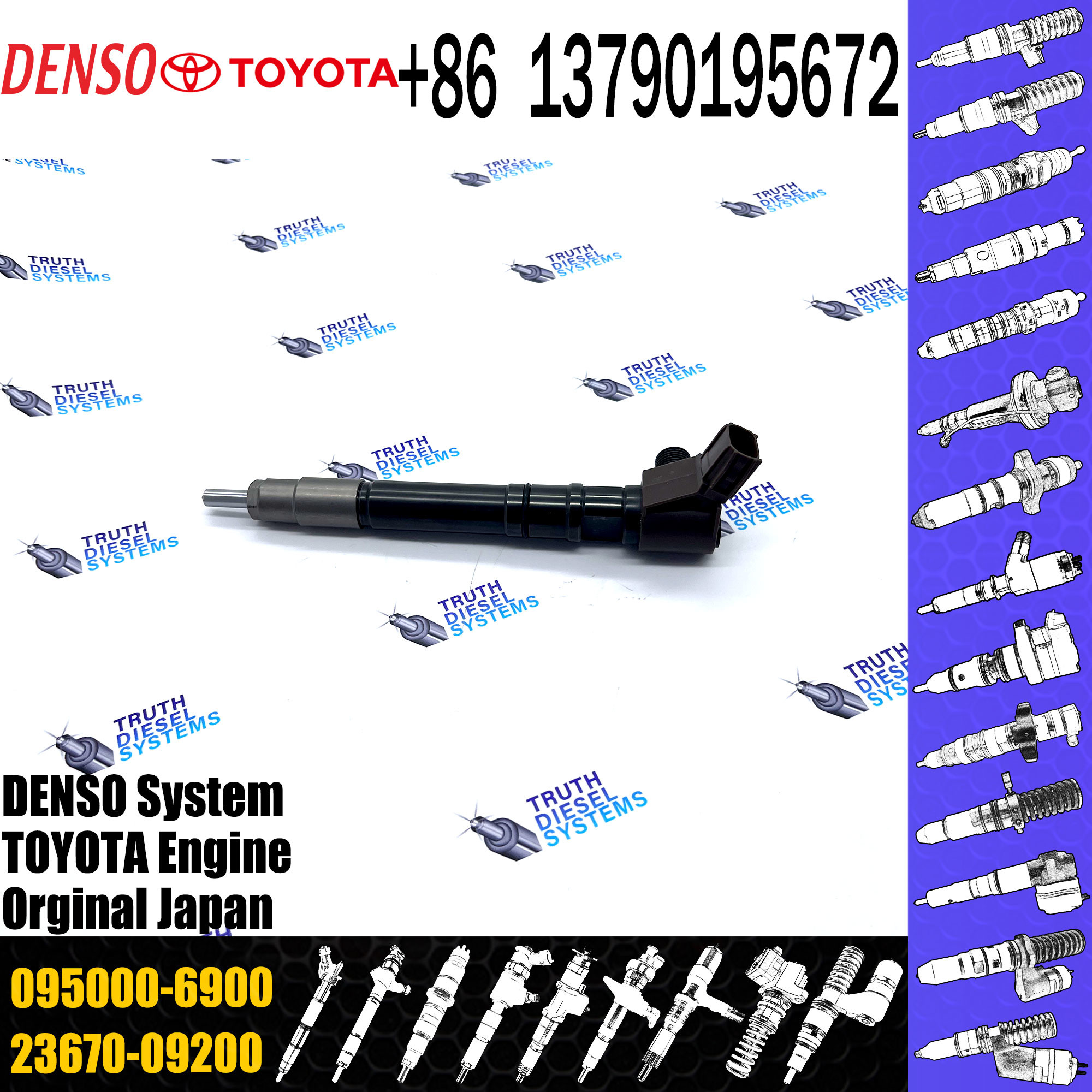Nozzle Injector 0950006900 Diesel Common Rail Injector Nozzle 095000 6900 095000-6900 For Toyota Avensis 2.2 D 2AD-FTV