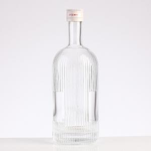 China Customized Logo Unique Craftsmanship 375ml 500ml 750ml Transparent Wine Bottle wholesale