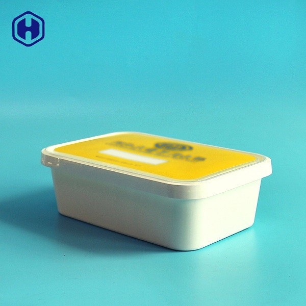 Empty Food Packaging Plastic Container In Mould Labeling 400ML 750ML