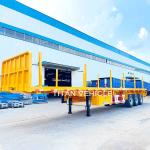 TITAN 3 Axle Flatbed Trailer wilth Columns Wood Log Trailer Timber Trailer Wood