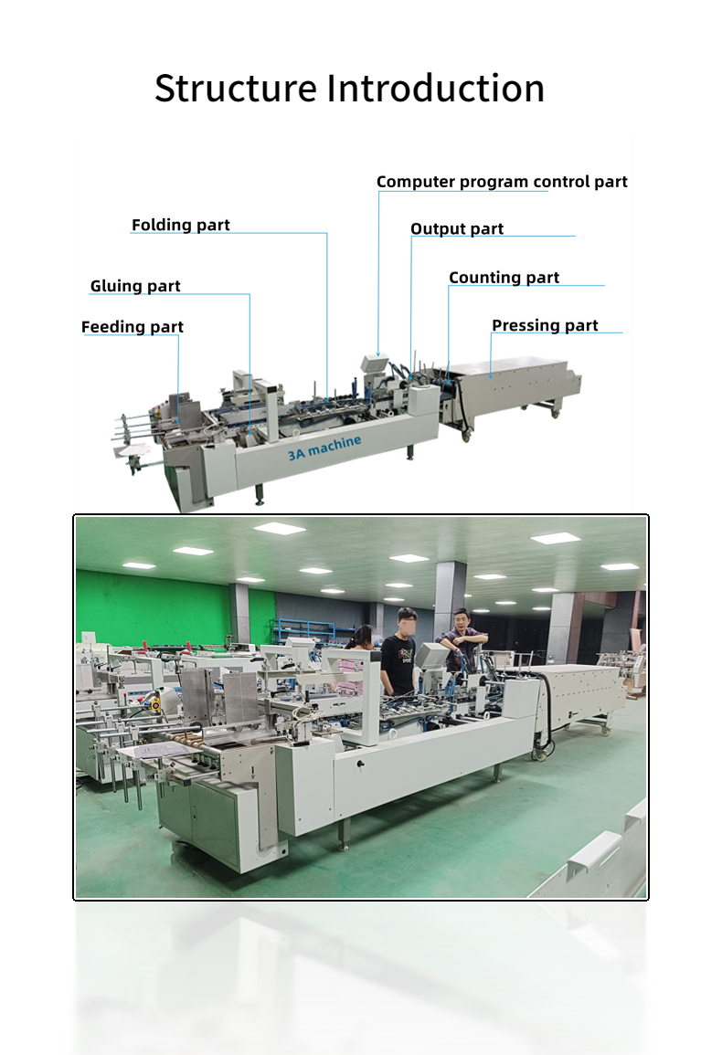 Automatic Aluminum Foil And Tin Foil Packaging Box Gluing Machine CQT-800