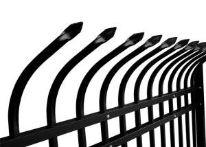 China Home Garden Ornamental Black Decorative Metal Wrought Iron Steel Fence wholesale