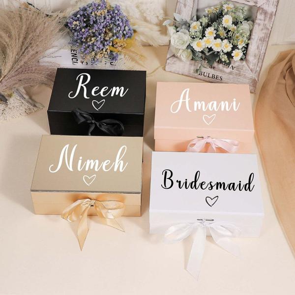 Rigid Magnetic Ribbon Closure Underwear Clothing Lingerie Gift Box Packaging