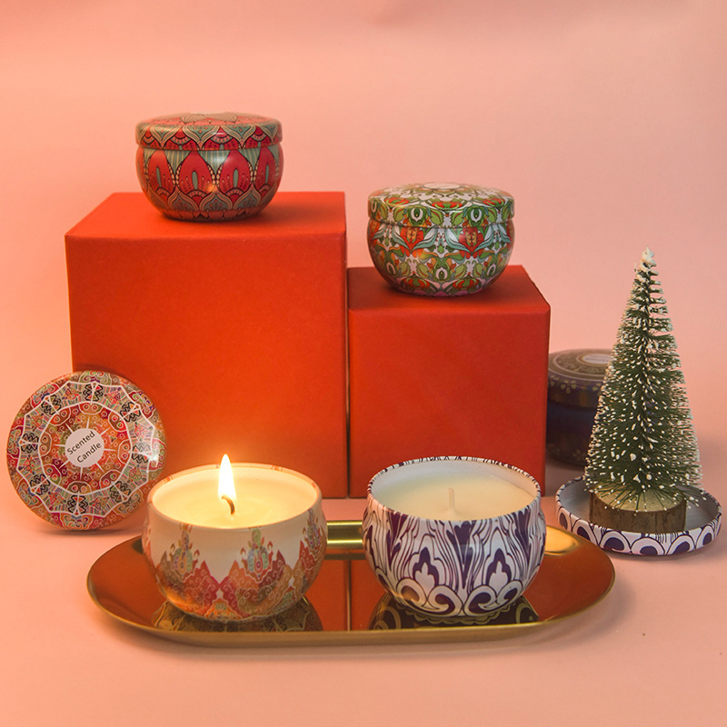 Tin Scented Soy Tea Light Candles Aromatherapy Type 15hours Burning