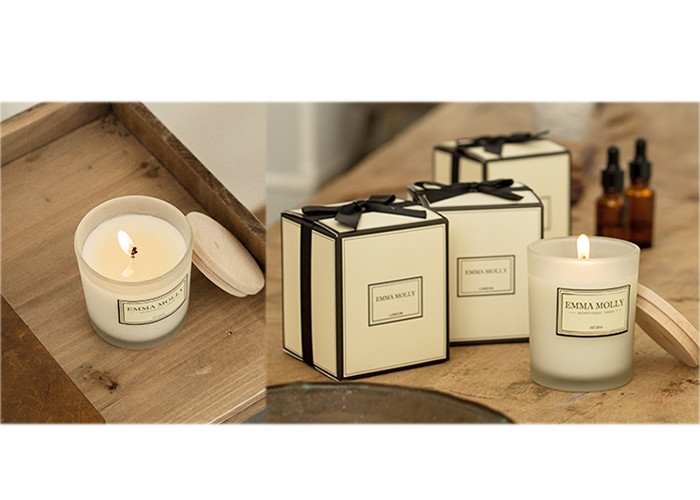 Frosted Long Stem Tealight Candle Holders Wooden Lid Elegant Feature