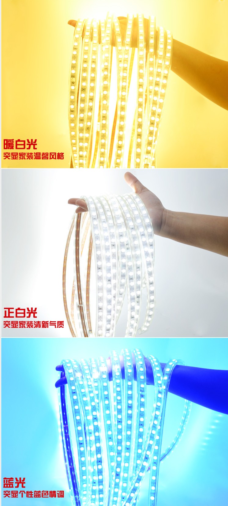 LED Strip 5050 220V Waterproof Flexible LED light Tape 220V lamp Outdoor String 1M 2M 3M 4M 5M 10M 12M 15M 20M 25M 60LED