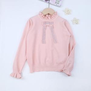 China Baby Clothes Kids' Winter Girls Sweater Pullover Rhinestone Bowknot Cute Baby Girls Sweater wholesale
