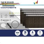 Wave Roof retractable shade pergola Ceiling Awning Shade Fabric Retractable