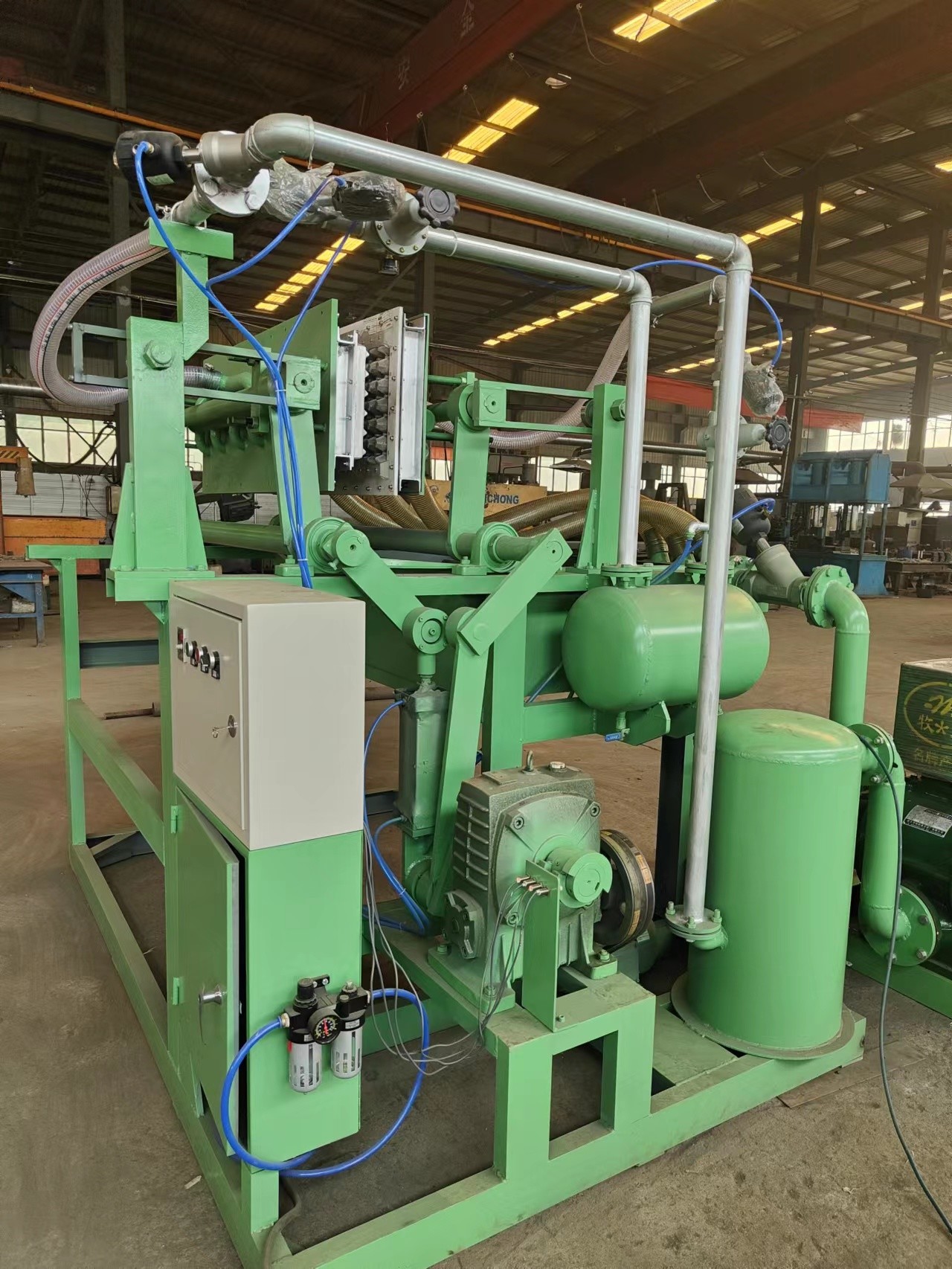 Output 53-100kg/h Aluminum Molds Paper Egg Tray Making Machines Pulp Molding Egg Carton Machine