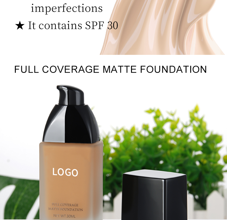 Custom Private Label Waterproof Full Coverage Foundation Makeup for All Skin Types